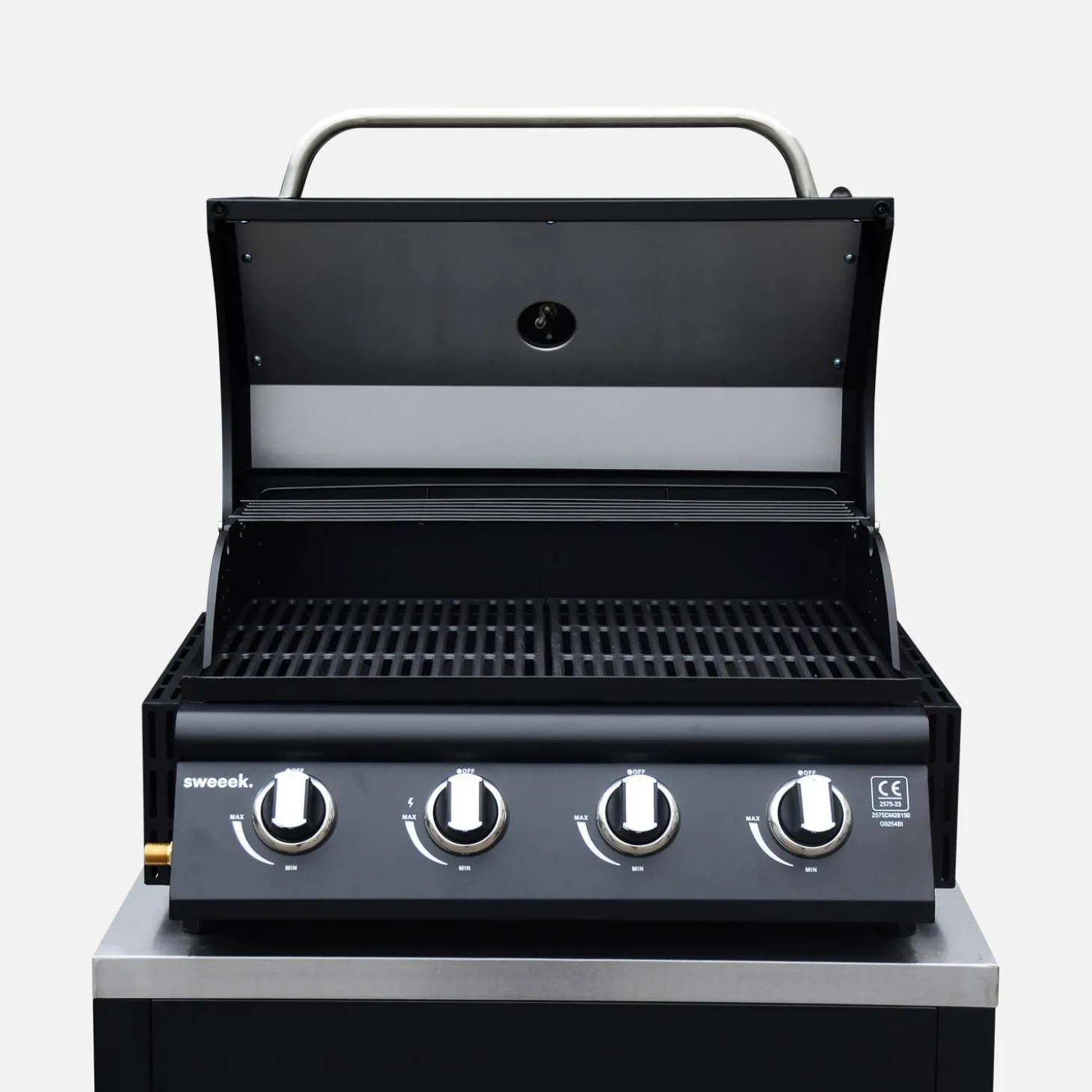 Complete roestvrije stalen buitenkeuken met 4-pits gasbarbecue