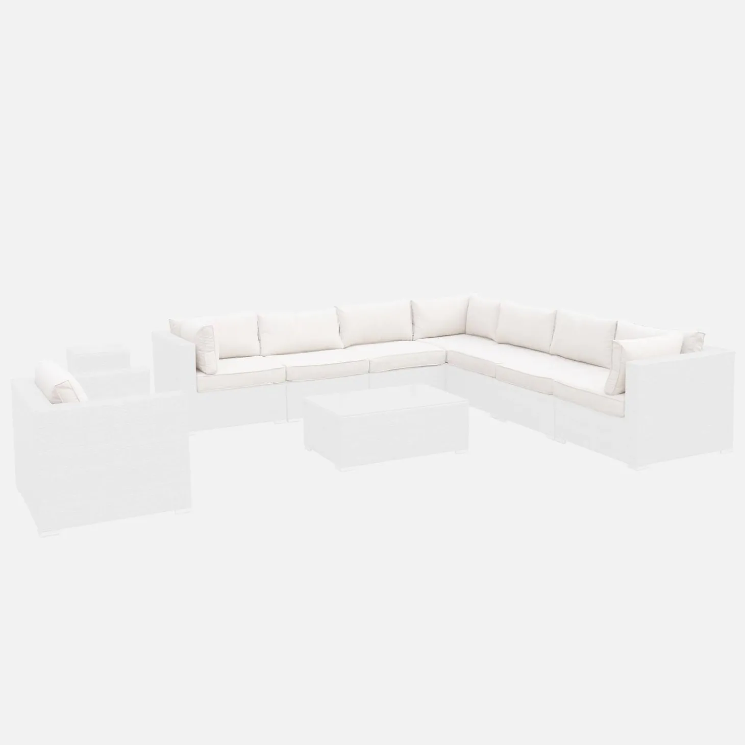Complete set kussenhoezen voor Venezia loungeset