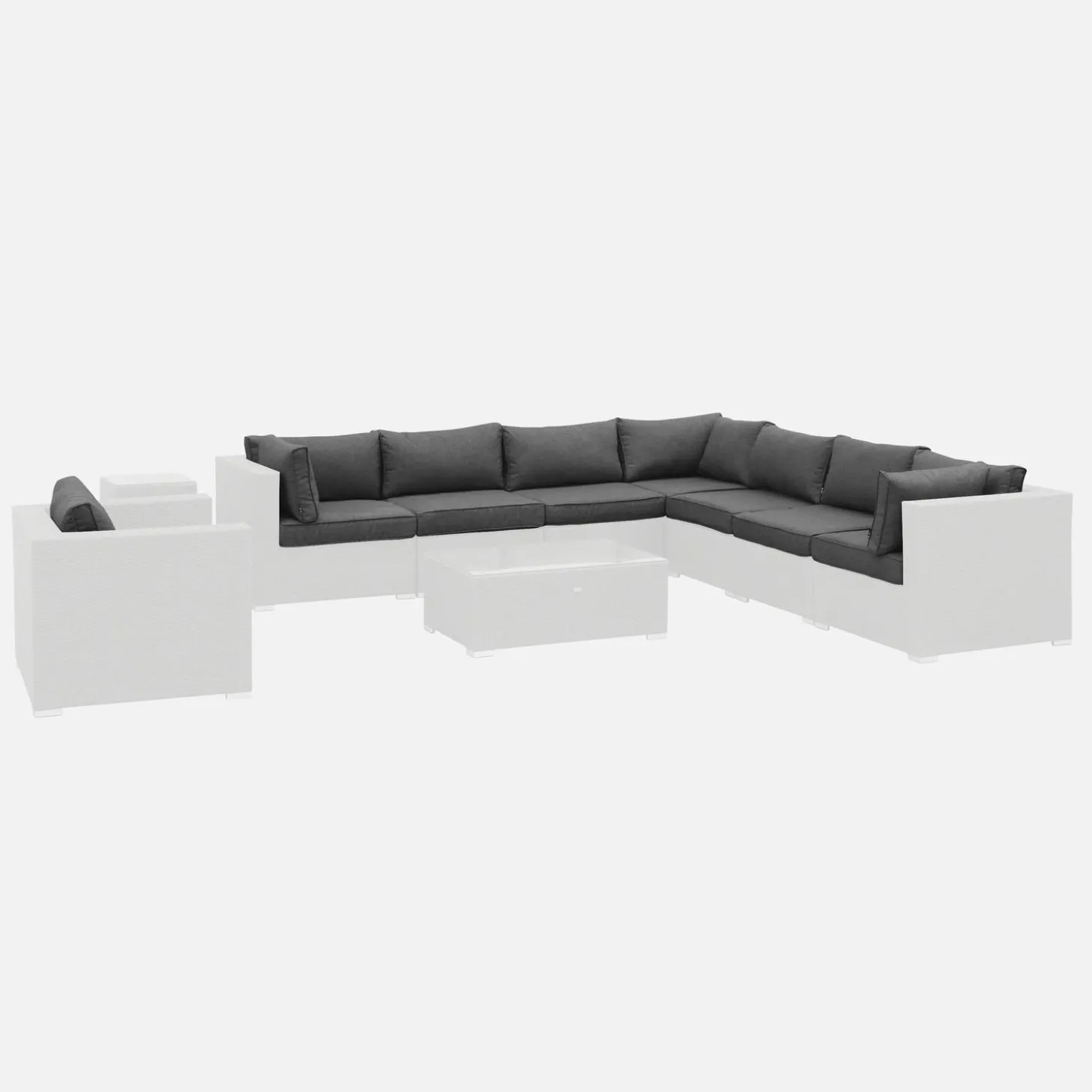 Complete set kussenhoezen voor Venezia loungeset