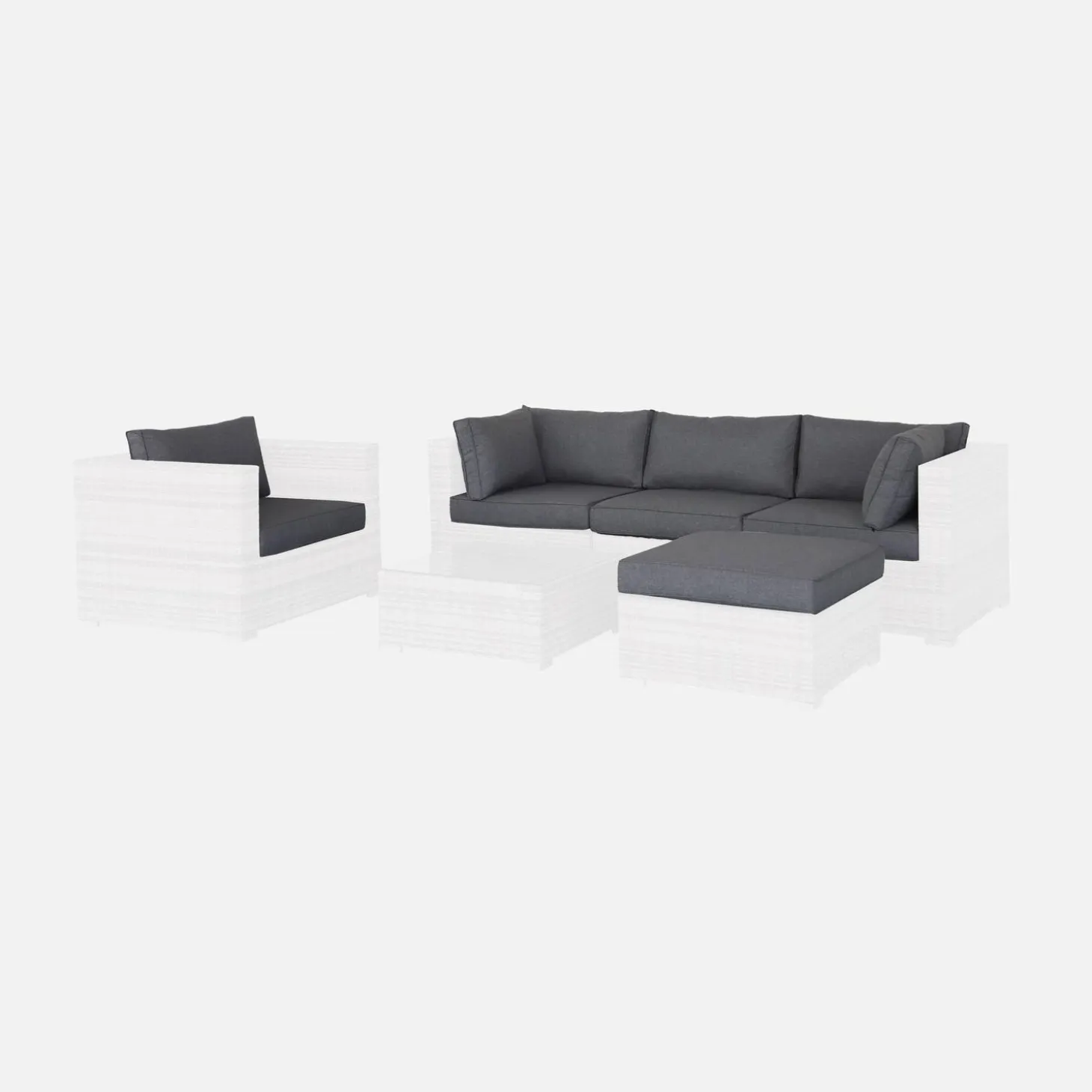 Complete set kussenhoezen voor Caligari loungeset
