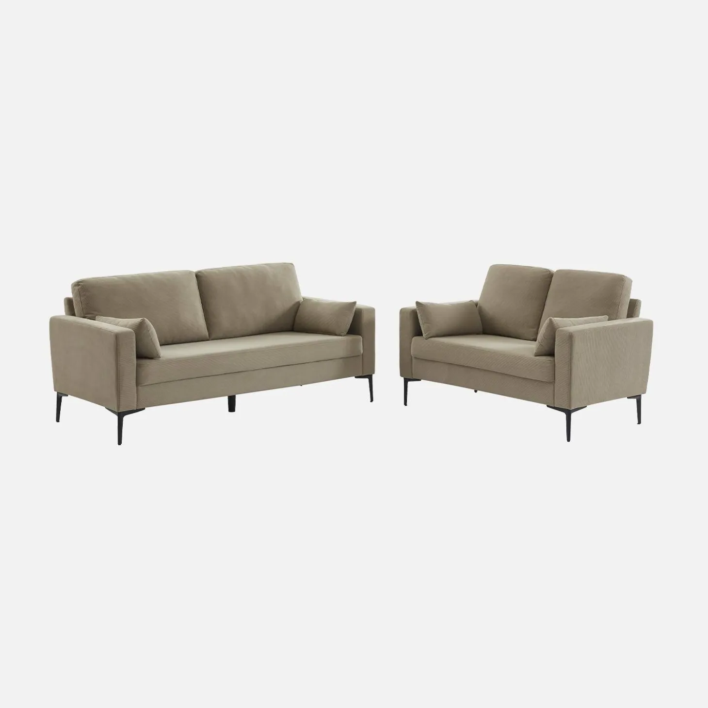 Corduroy bank, 2-zits, 130x68x82cm