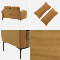 Corduroy bank, 2-zits, 130x68x82cm