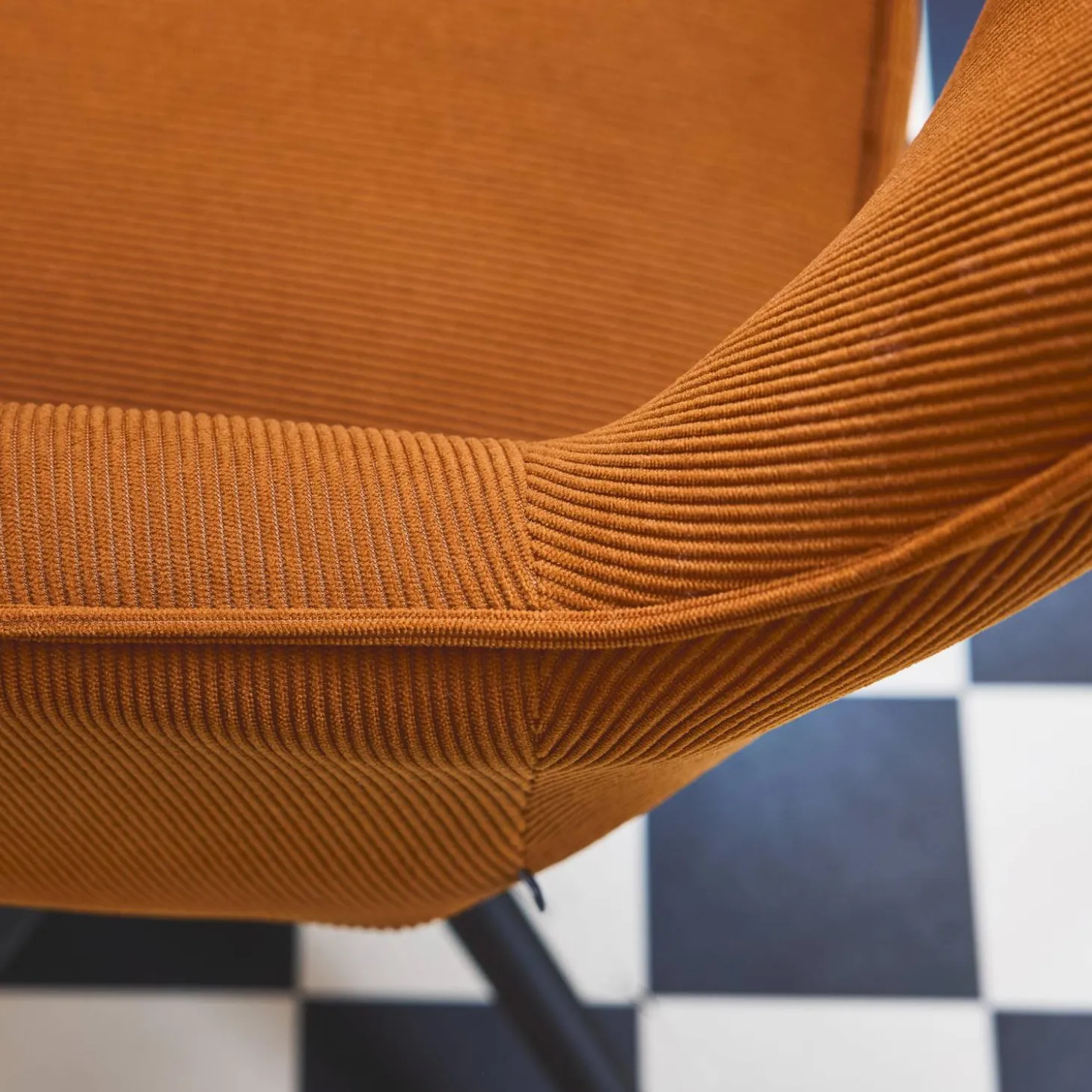 Corduroy bureaustoel met wielen