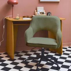 Corduroy bureaustoel met wielen