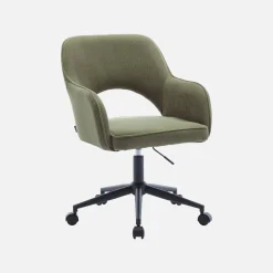 Corduroy bureaustoel met wielen