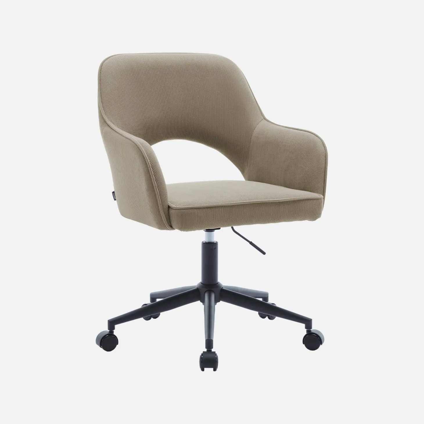 Corduroy bureaustoel met wielen