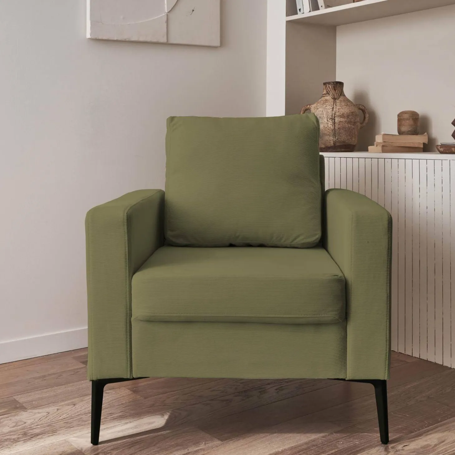 Corduroy fauteuil, 1-zits