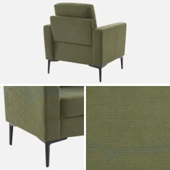 Corduroy fauteuil, 1-zits
