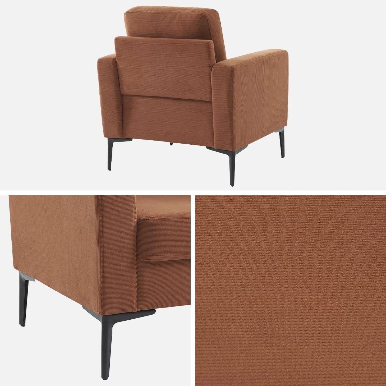 Corduroy fauteuil, 1-zits