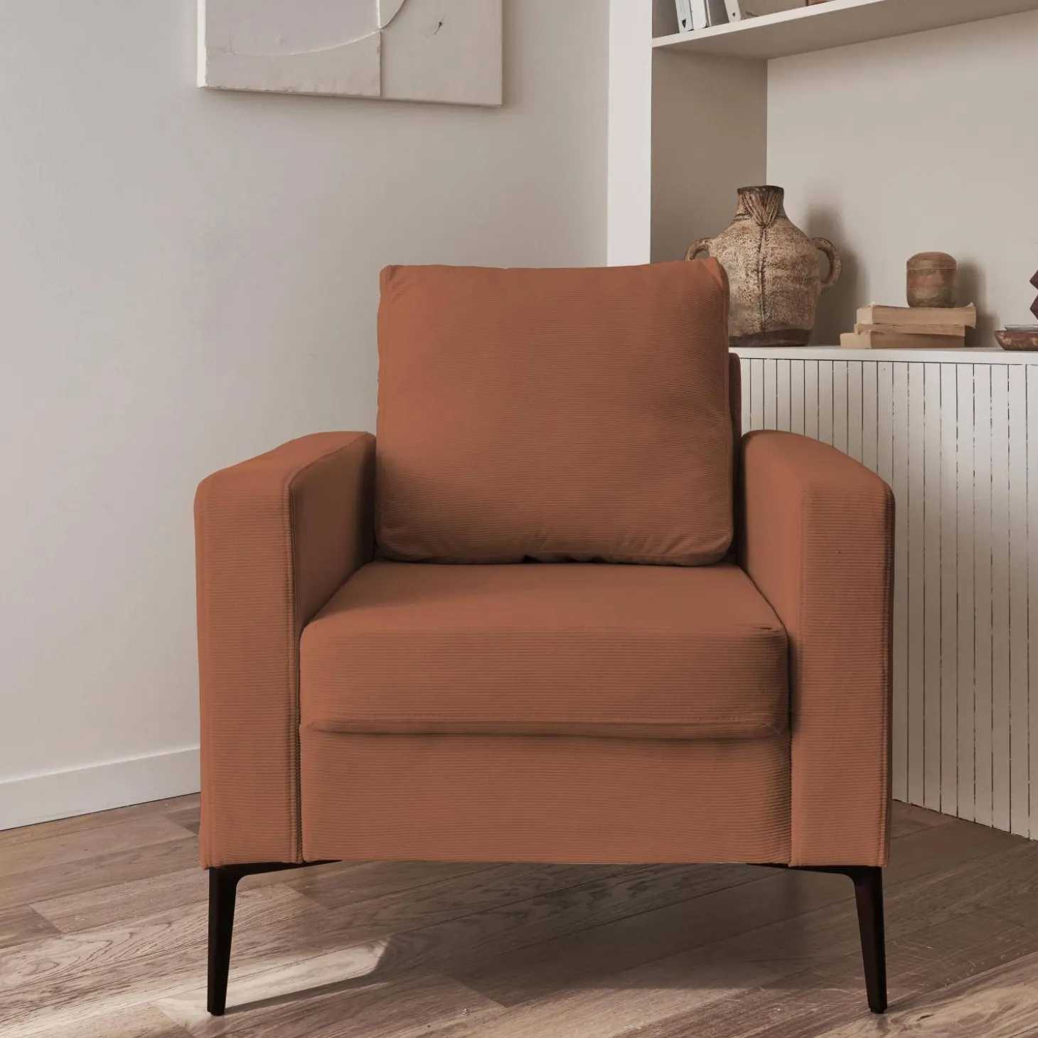 Corduroy fauteuil, 1-zits