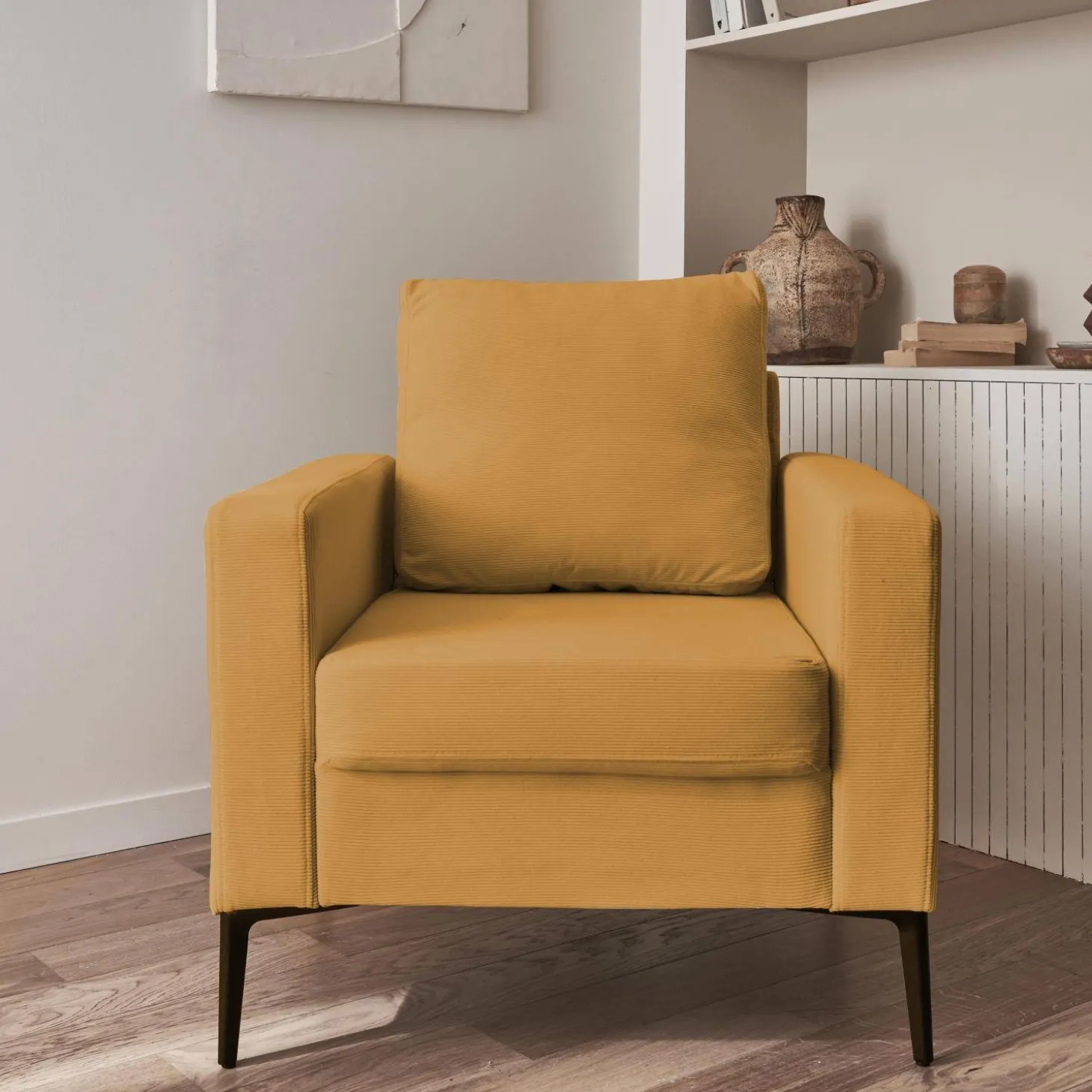 Corduroy fauteuil, 1-zits