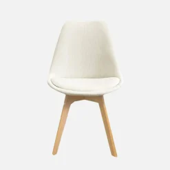 Corduroy Scandinavische stoelen met beukenhouten poten (set van 4)