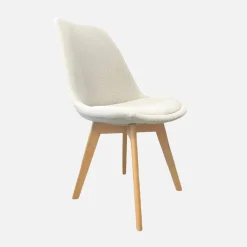 Corduroy Scandinavische stoelen met beukenhouten poten (set van 4)