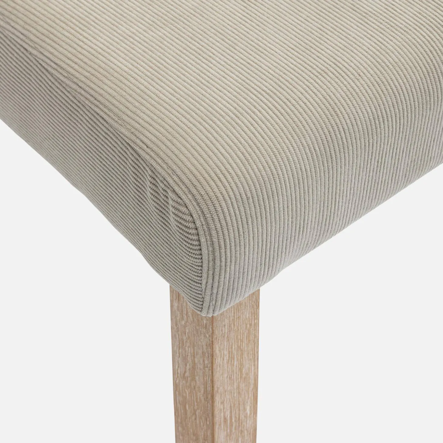 Corduroy stoelen met houten poten, set van 4