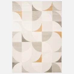 Crème retro patroon interieur tapijt