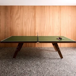 Deluxe indoor tafeltennistafel met 2 rackets en 3 ballen
