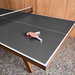 Deluxe indoor tafeltennistafel met 2 rackets en 3 ballen