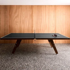 Deluxe indoor tafeltennistafel met 2 rackets en 3 ballen