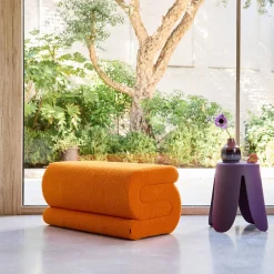 Designbank boucléstof 1-2 zitplaatsen