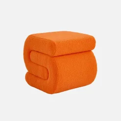 Designpoef boucléstof 1 plaats