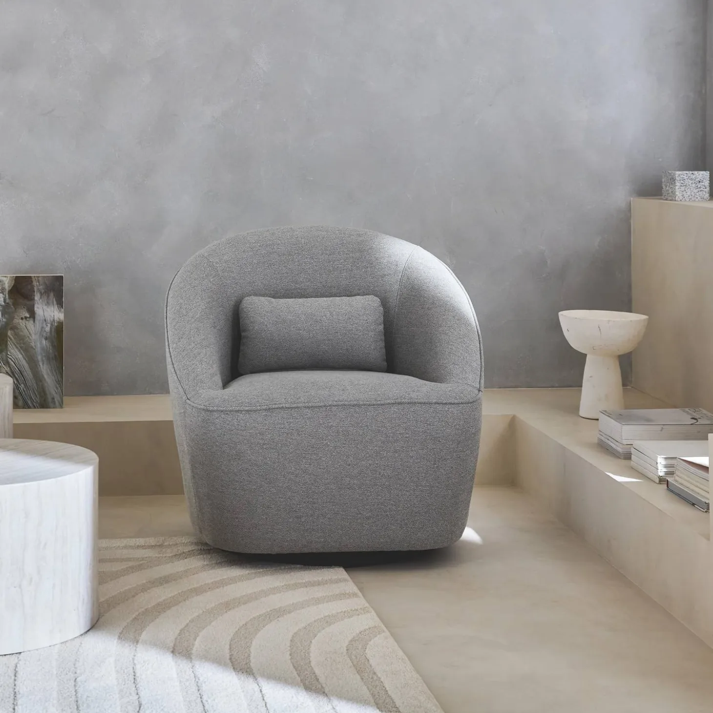 360° draaibare fauteuil met kussen
