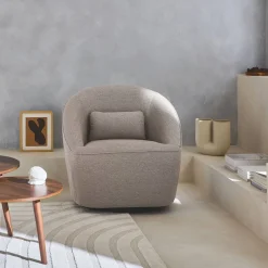 360° draaibare fauteuil met kussen
