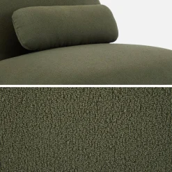 Draaiende fauteuil 360° met gestructureerde bouclette en metaal