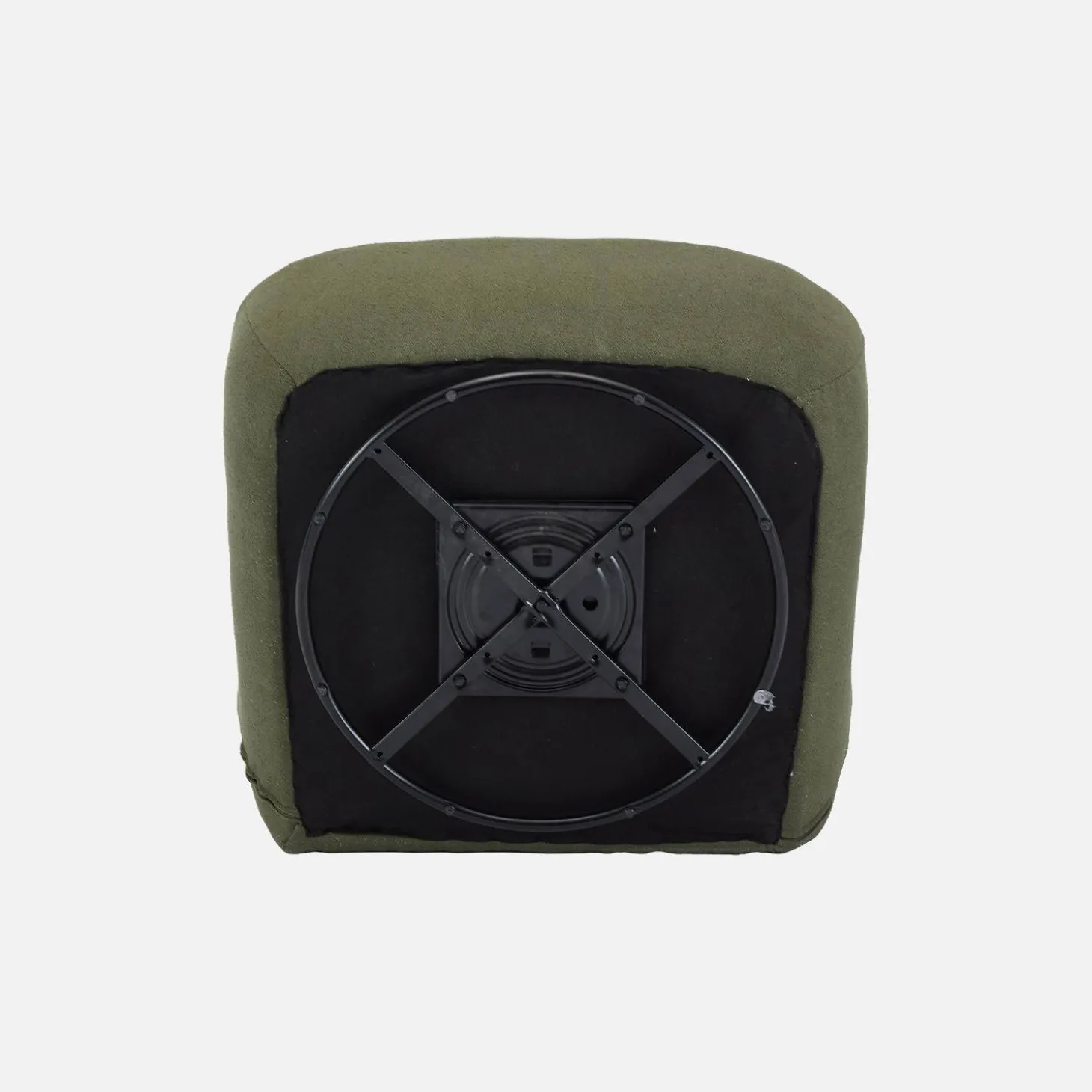 Draaiende fauteuil 360° met gestructureerde bouclette en metaal