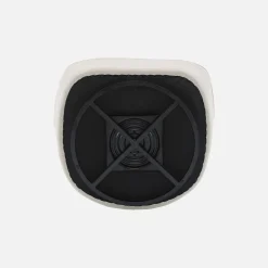 Draaiende fauteuil 360° met gestructureerde bouclette en metaal