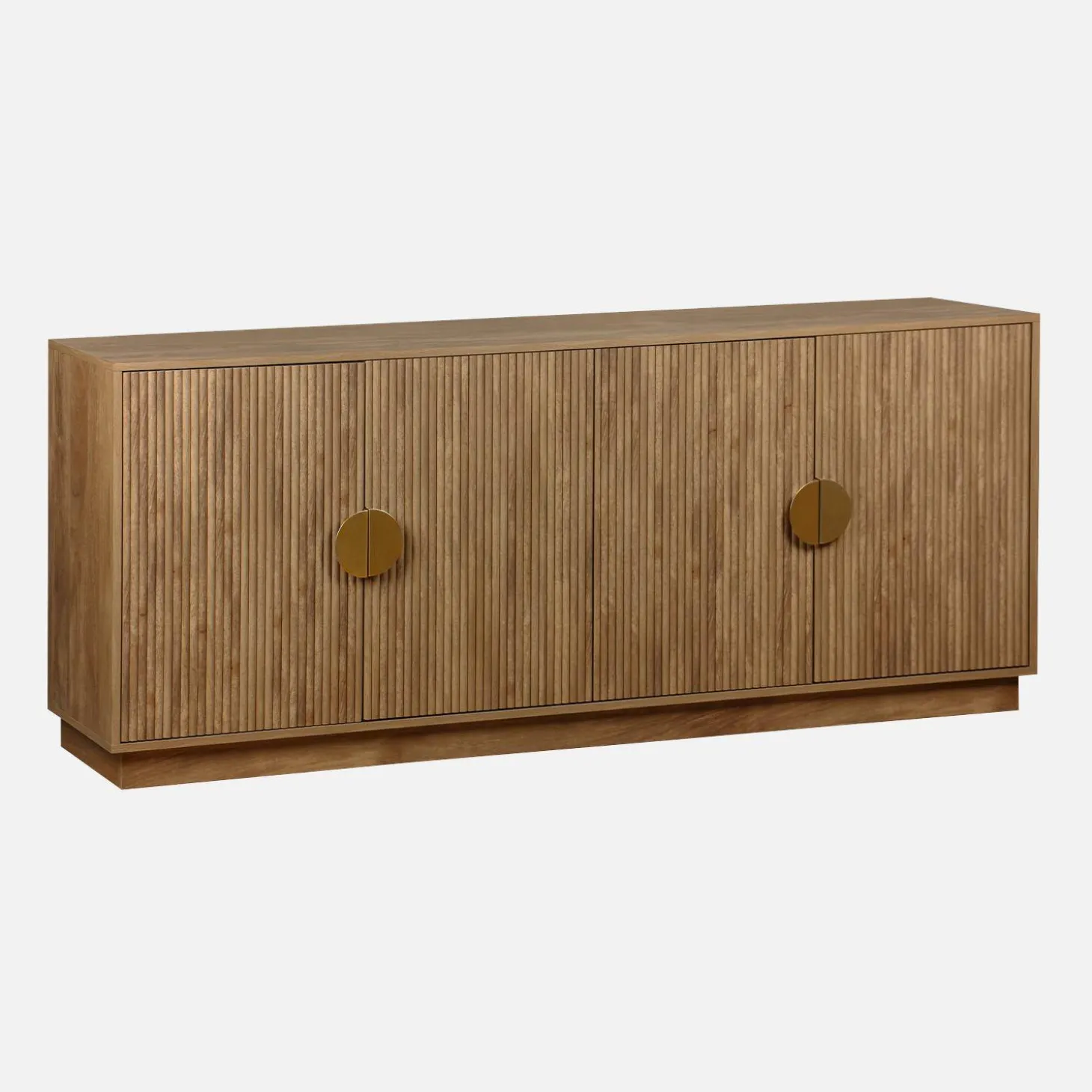 Dressoir 4 deuren gegroefd mangohouteffect 180cm