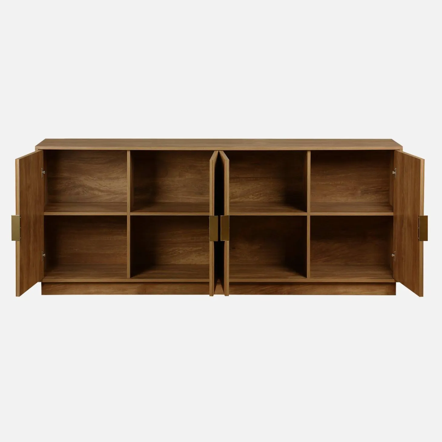 Dressoir 4 deuren gegroefd mangohouteffect 180cm