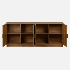 Dressoir 4 deuren gegroefd mangohouteffect 180cm
