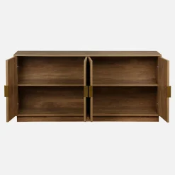 Dressoir 4 deuren gegroefd mangohouteffect 160cm
