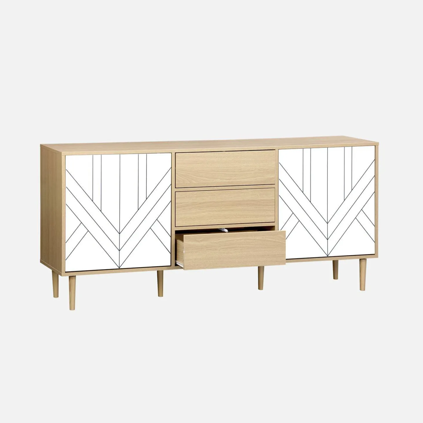 Dressoir 2 deuren 3 lades 160cm