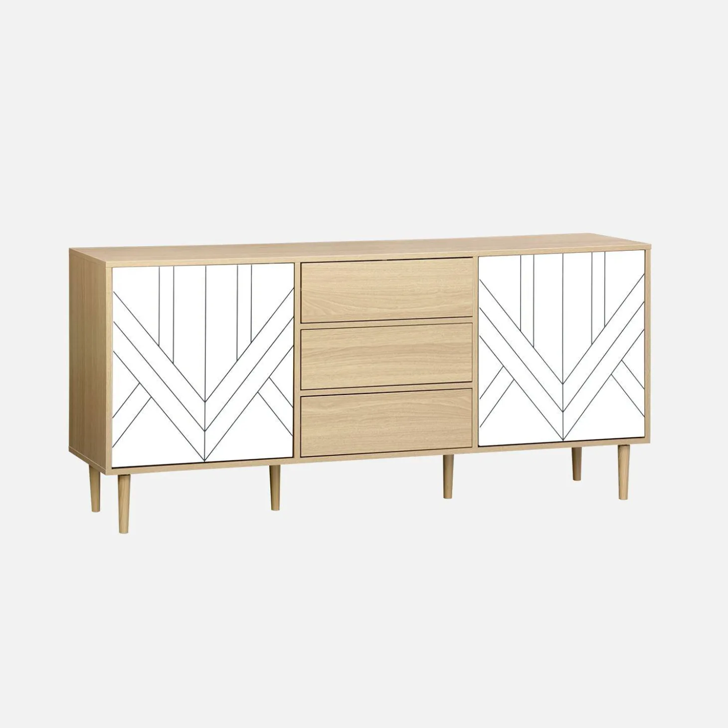 Dressoir 2 deuren 3 lades 160cm