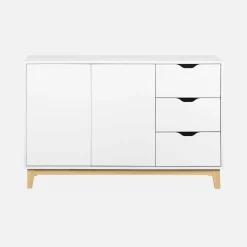Dressoir 2 deuren 3 lades houtdecor 120cm