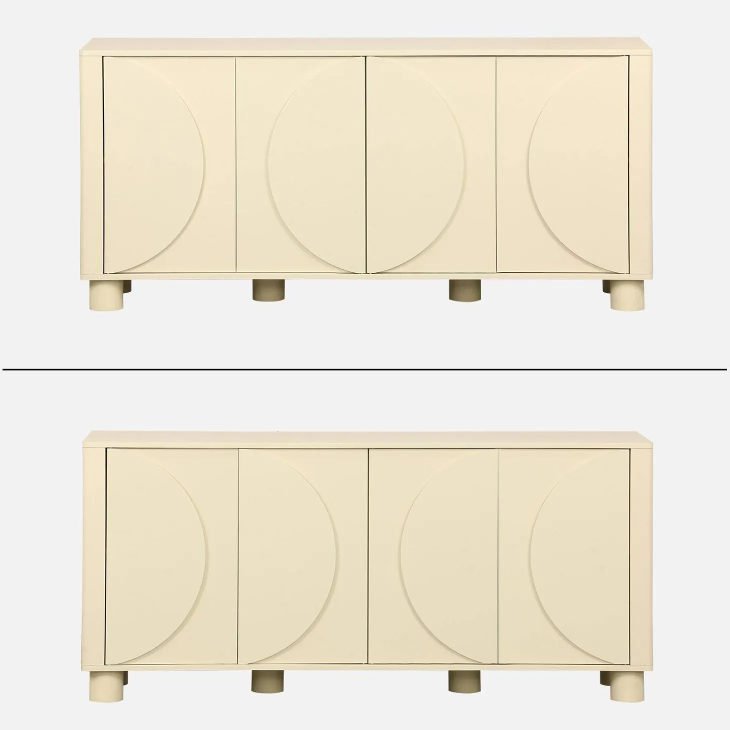 Dressoir houtdecor 4 deuren 155cm
