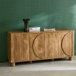 Dressoir houtdecor 4 deuren 155cm