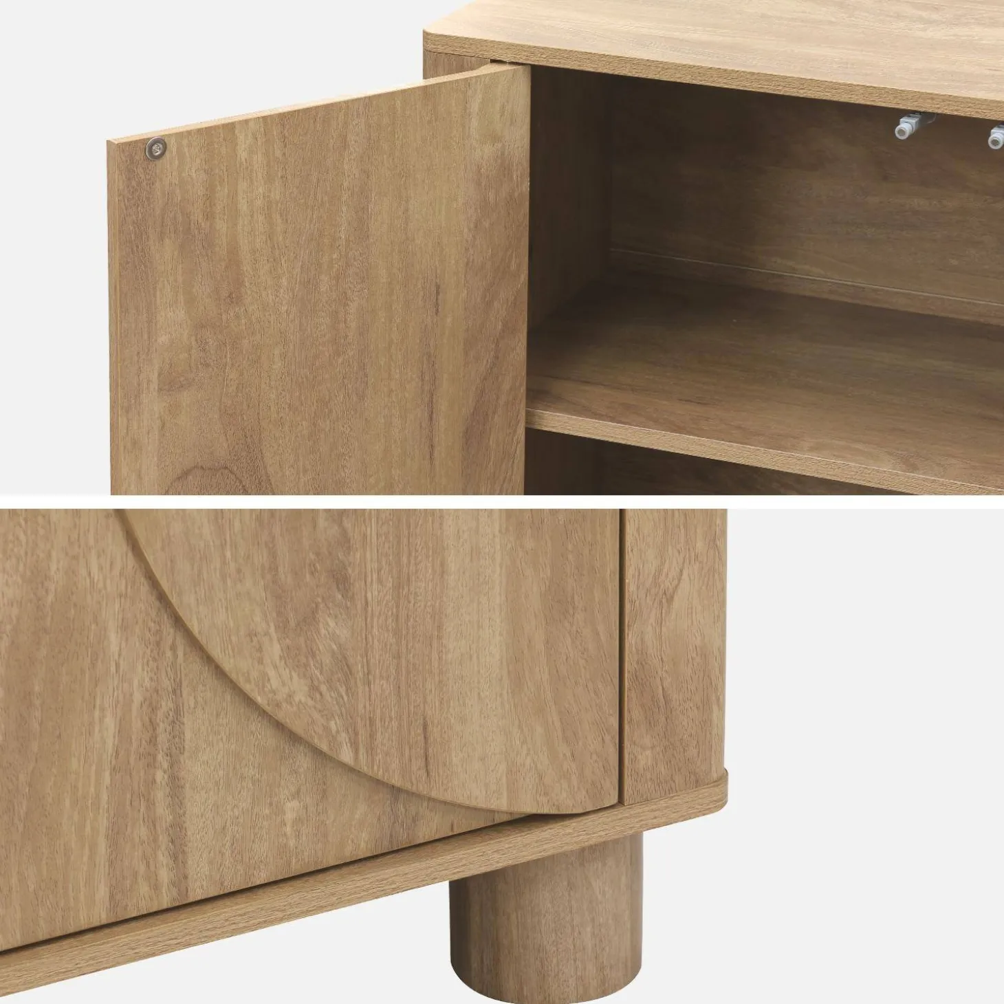 Dressoir houtdecor 4 deuren 155cm