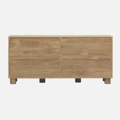 Dressoir houtdecor 4 deuren 155cm