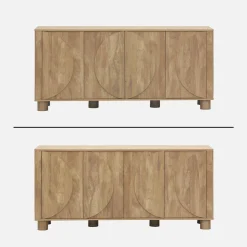 Dressoir houtdecor 4 deuren 155cm