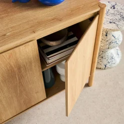 Dressoir houteffect 2 deuren 80cm