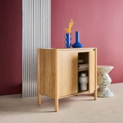 Dressoir houteffect 2 deuren 80cm