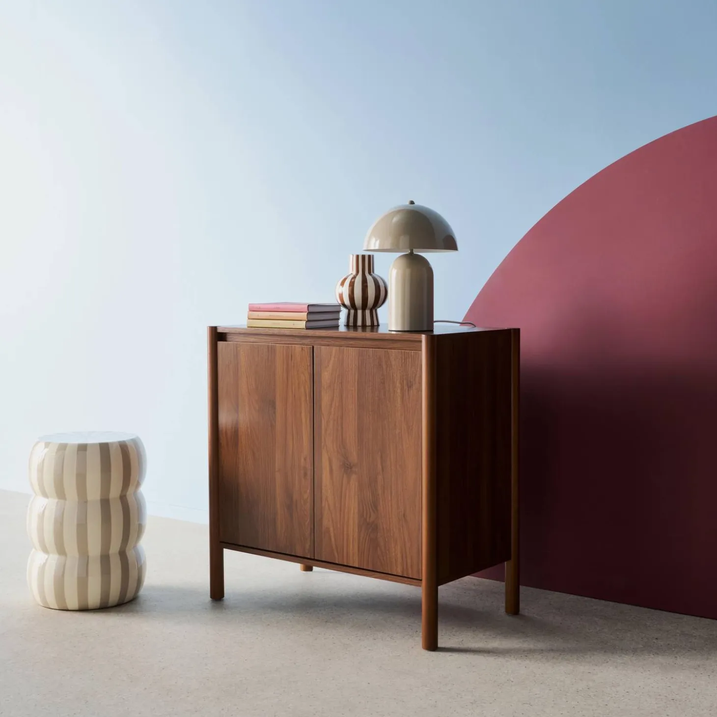 Dressoir houteffect 2 deuren 80cm