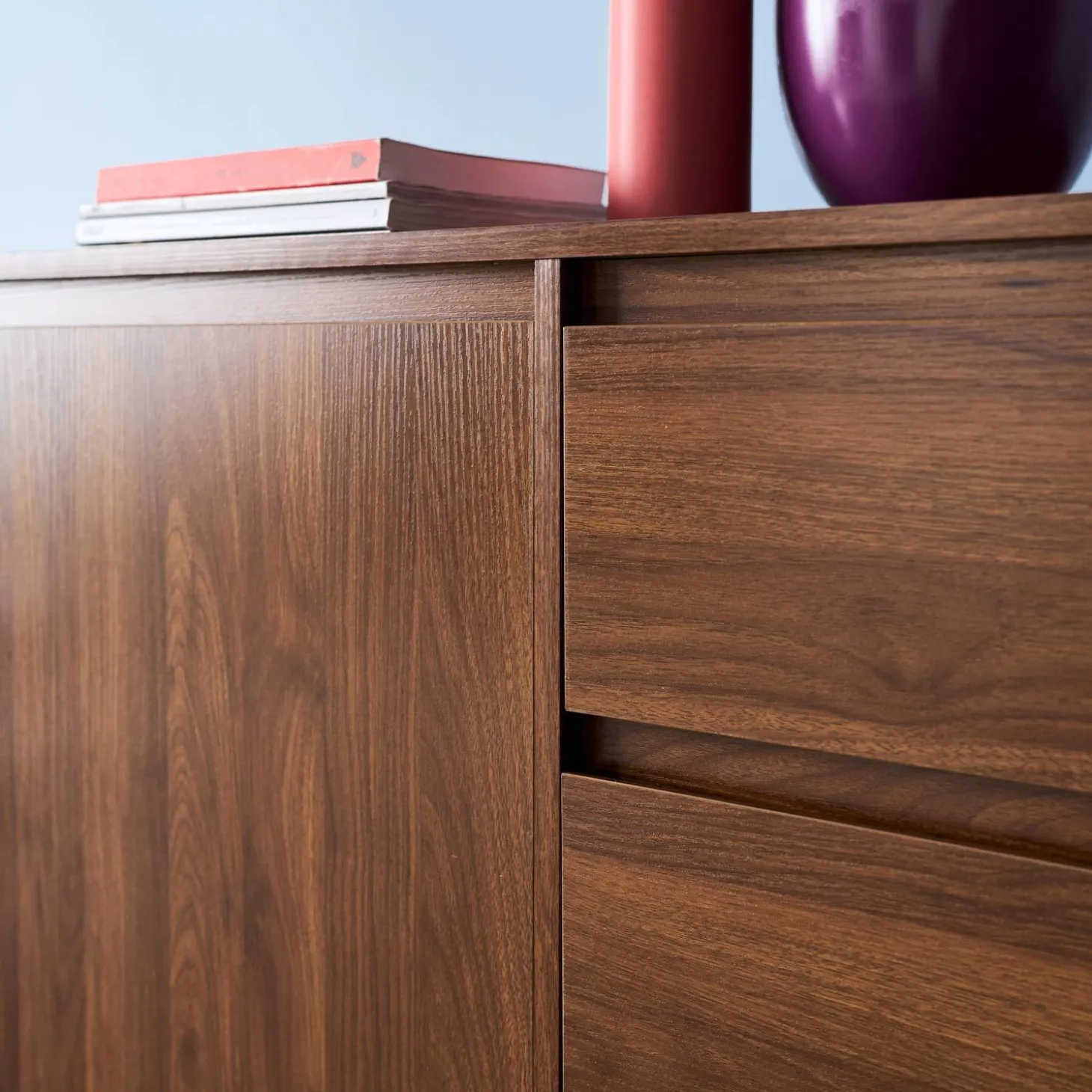 Dressoir houteffect 2 deuren 3 lades 150cm
