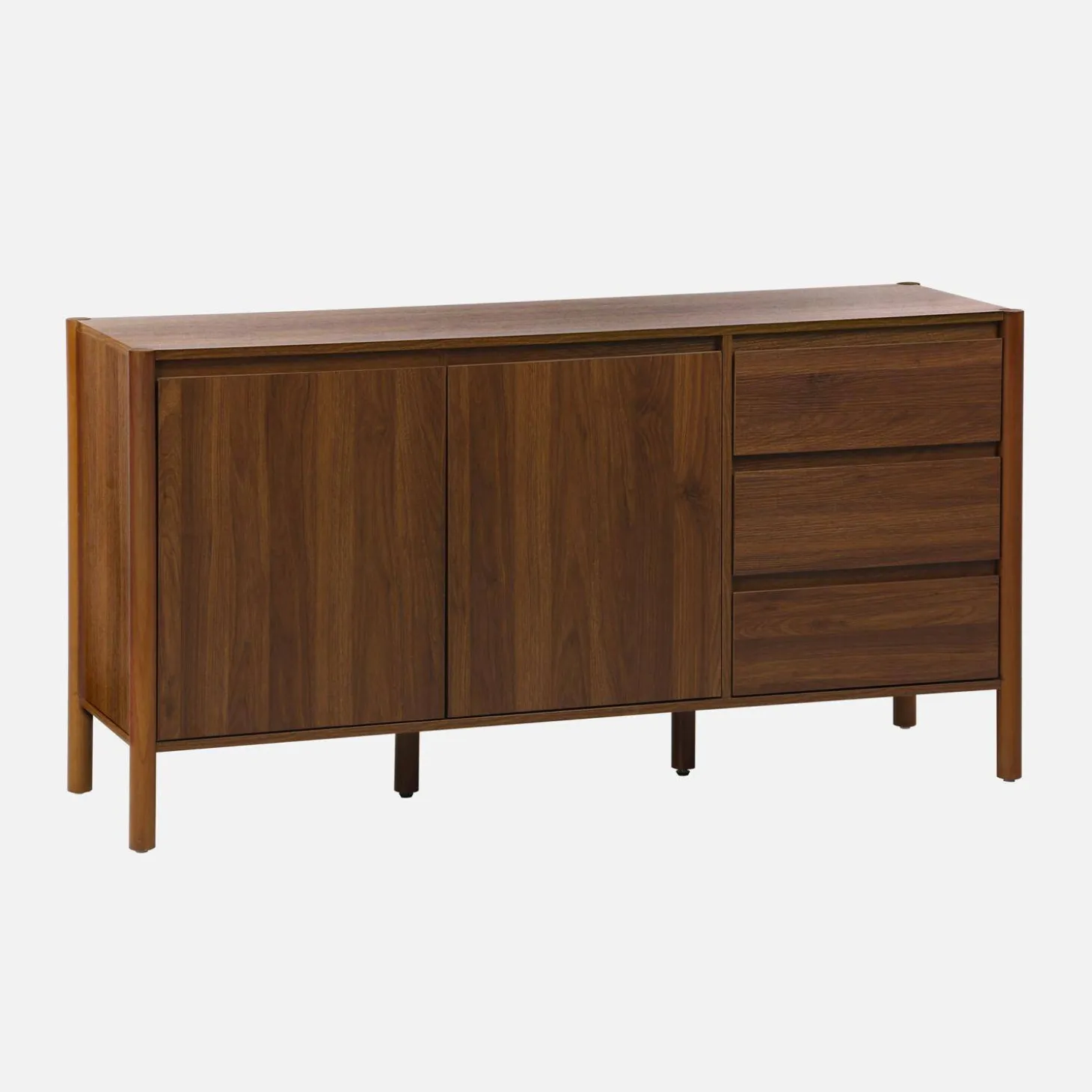 Dressoir houteffect 2 deuren 3 lades 150cm