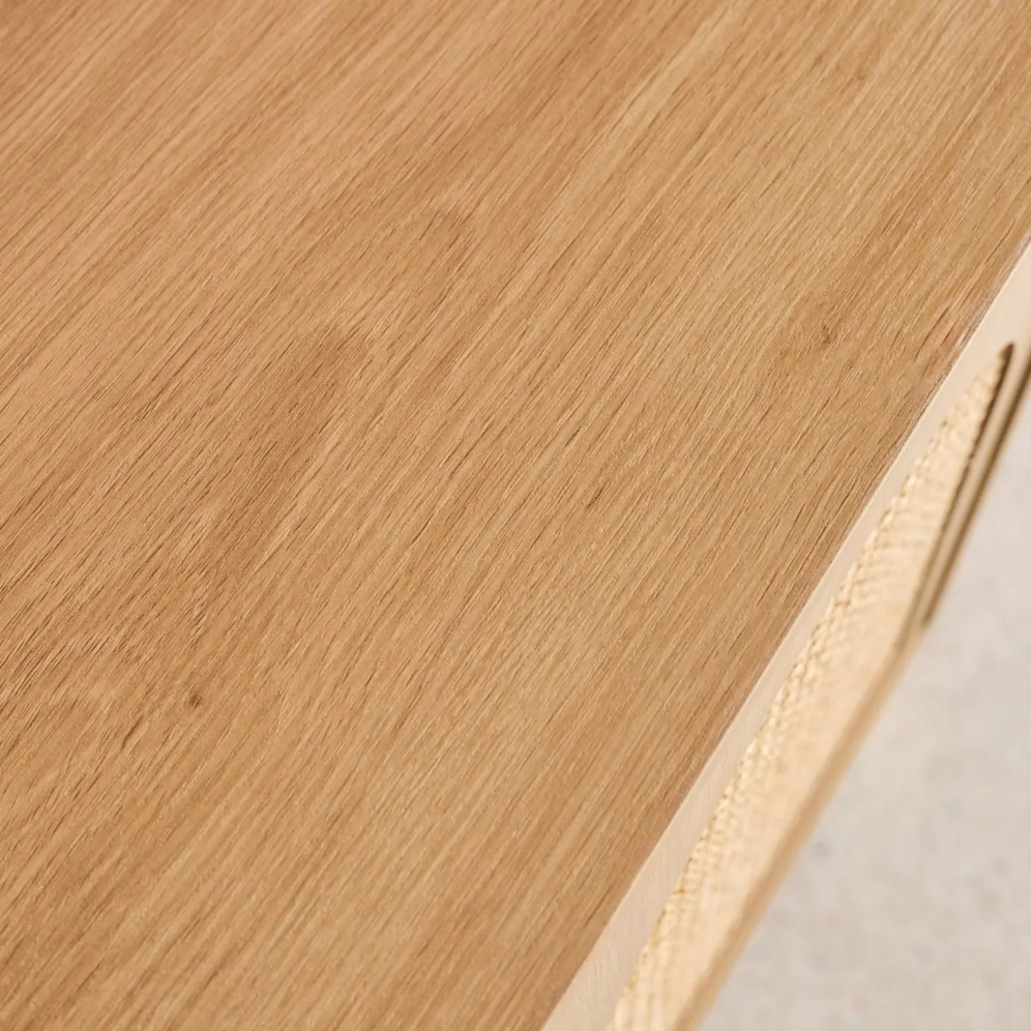 Dressoir houteffect en rotan 3 deuren 120cm