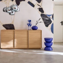 Dressoir houtlook met 3 deuren 160cm