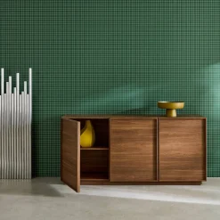 Dressoir houtlook met 3 deuren 160cm
