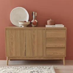Dressoir met 2 deuren en 3 lades 120cm